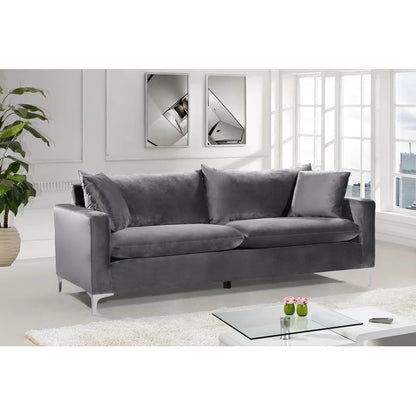 4 Seater Sofa Set : Velvet Square Arm Sofa
