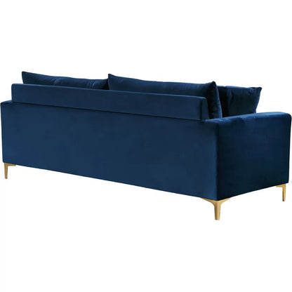 4 Seater Sofa Set : Velvet Square Arm Sofa