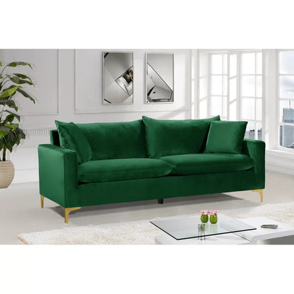 4 Seater Sofa Set : Velvet Square Arm Sofa