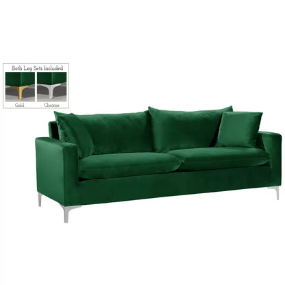 4 Seater Sofa Set : Velvet Square Arm Sofa
