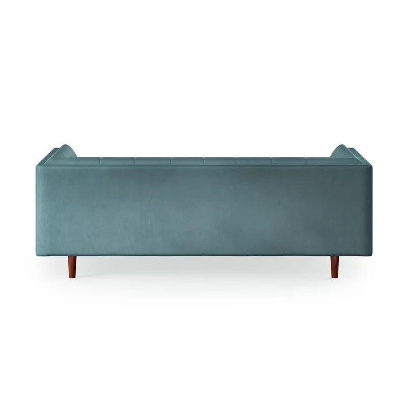 4 Seater Sofa Set : Velvet Tuxedo Arm Sofa