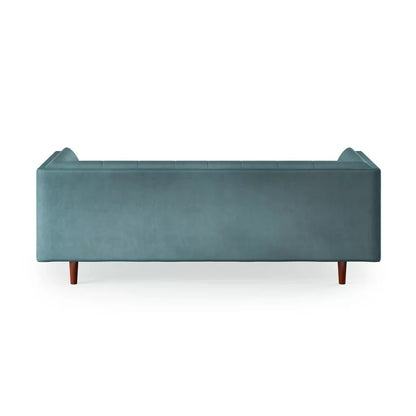 4 Seater Sofa Set : Velvet Tuxedo Arm Sofa