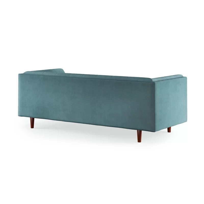 4 Seater Sofa Set : Velvet Tuxedo Arm Sofa
