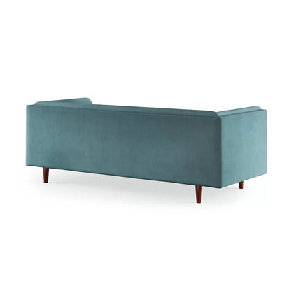 4 Seater Sofa Set : Velvet Tuxedo Arm Sofa