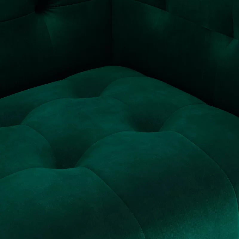 4 Seater Sofa Set : Velvet Tuxedo Arm Sofa