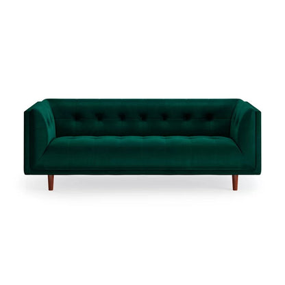 4 Seater Sofa Set : Velvet Tuxedo Arm Sofa