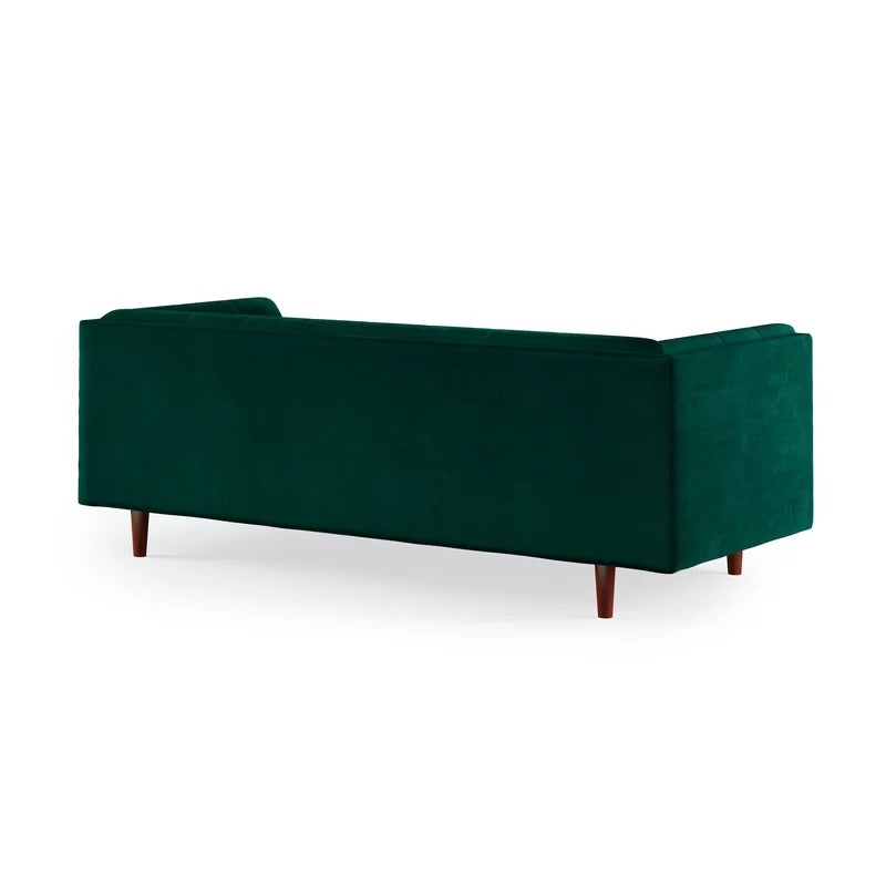4 Seater Sofa Set : Velvet Tuxedo Arm Sofa