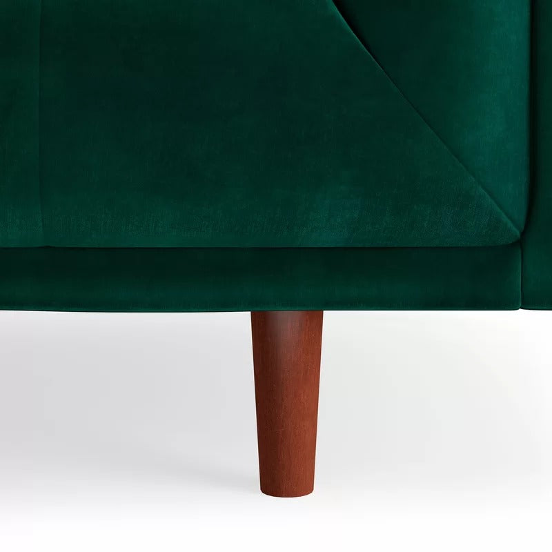 4 Seater Sofa Set : Velvet Tuxedo Arm Sofa