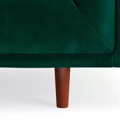 4 Seater Sofa Set : Velvet Tuxedo Arm Sofa