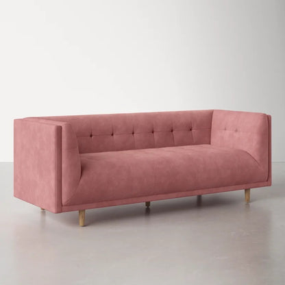 4 Seater Sofa Set : Velvet Tuxedo Arm Sofa