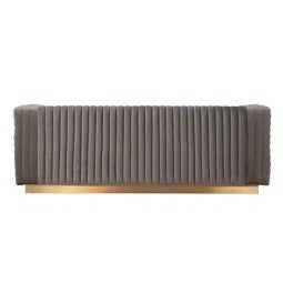 4 Seater Sofa Set : Velvet Tuxedo Arm Sofa