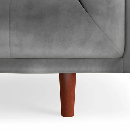 4 Seater Sofa Set : Velvet Tuxedo Arm Sofa
