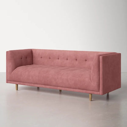 4 Seater Sofa Set : Velvet Tuxedo Arm Sofa