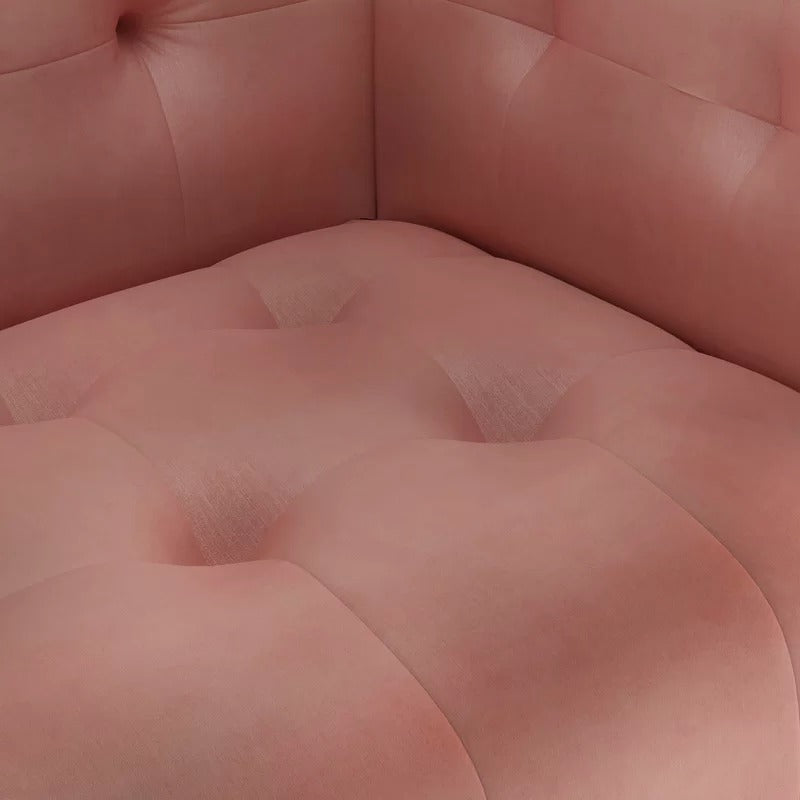 4 Seater Sofa Set : Velvet Tuxedo Arm Sofa
