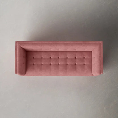 4 Seater Sofa Set : Velvet Tuxedo Arm Sofa