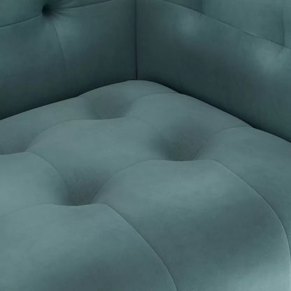 4 Seater Sofa Set : Velvet Tuxedo Arm Sofa
