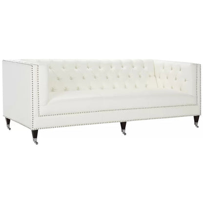 4 Seater Sofa Set : Velvet Tuxedo Arm Sofa