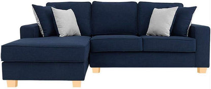L Shape Sofa Set:- Fabric Sofa Set (Blue)