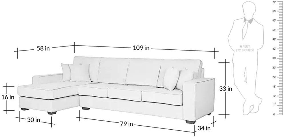 L Shape Sofa Set: -Jason Fabric Sofa Set (Blue)
