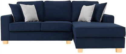 L Shape Sofa Set:- Fabric Sofa Set (Blue)