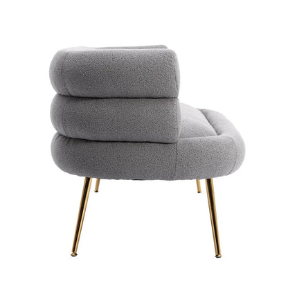 Office Sofa: 52.76'' Wide Polyester Round Arm Loveseat Sofa