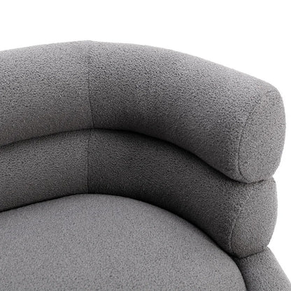 Office Sofa: 52.76'' Wide Polyester Round Arm Loveseat Sofa