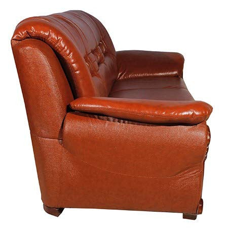 5 Seater Sofa Set:- Chocolate Leatherette Sofa Set