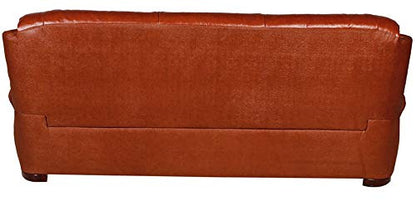 5 Seater Sofa Set:- Chocolate Leatherette Sofa Set