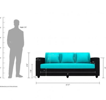 5 Seater Sofa Set:- Desy (3+1+1) Fabric Sofa Set
