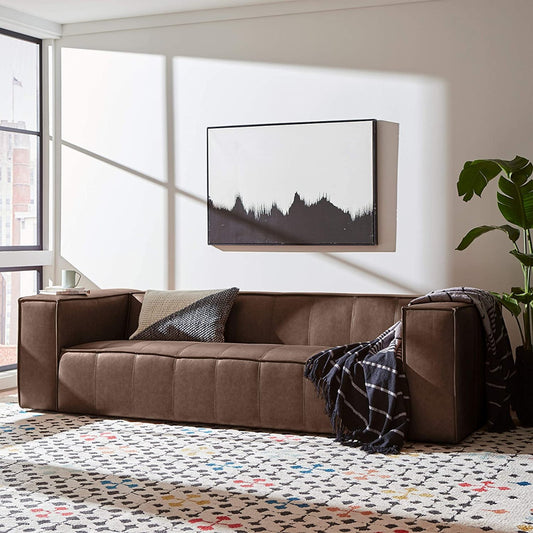 5 seater Sofa Set:- Modern Leatherette Sofa Set