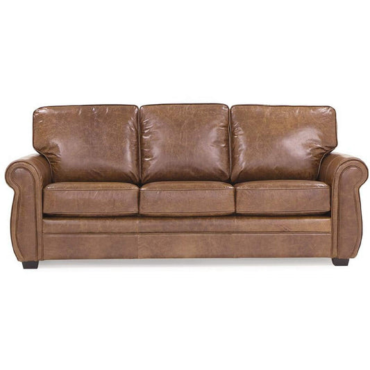 Designer Sofa Set:- Hubbard 3 Seater Leatherette Luxury Furniture Sofa Set (Brown)