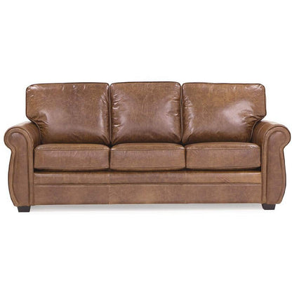 Designer Sofa Set:- Hubbard 3 Seater Leatherette Luxury Furniture Sofa Set (Brown)