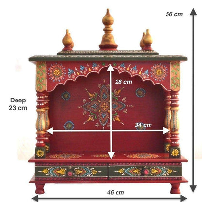 Temple: Rajasthani Ethnic Handacrafted Wooden Temple/Mandir/Pooja Ghar/Mandapam