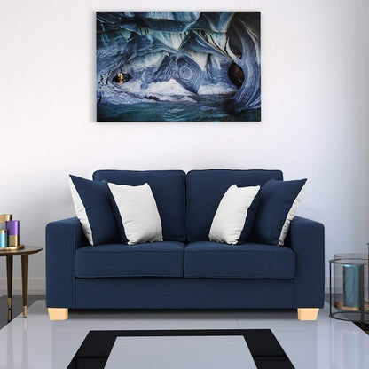 L Shape Sofa Set:- Fabric Sofa Set (Blue)
