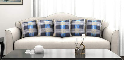 Cushion Covers: Set of 5 Decorative Hand Made Pure 100% Cotton Throw/Pillow Cushion Covers