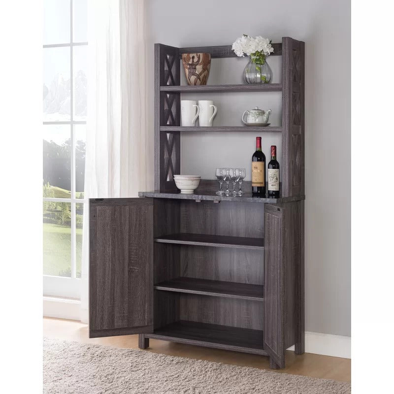 Hutch Cabinets: 64" Kitchen Cabinet & Microwave Stands