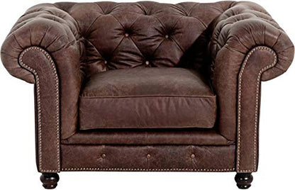 6 Seater Sofa Set:- Nemila Leatherette Sofa Set (Dark Brown)