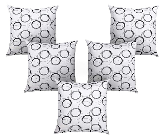 Cushion Covers: set of 5 Decorative Hand Made Pure 100% Cotton Throw/Pillow Cushion Covers - 16 x 16 inches