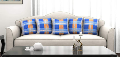 Cushion Covers: Set of 5 Decorative Hand Made Pure 100% Cotton Throw/Pillow Cushion Covers