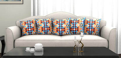 Cushion Covers: Set of 5 Decorative Hand Made Pure 100% Cotton Throw/Pillow Cushion Covers