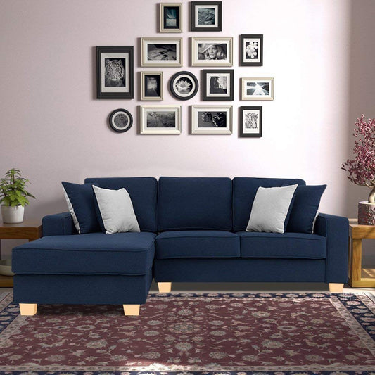 L Shape Sofa Set:- Fabric Sofa Set (Blue)