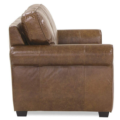Designer Sofa Set:- Hubbard 3 Seater Leatherette Luxury Furniture Sofa Set (Brown)