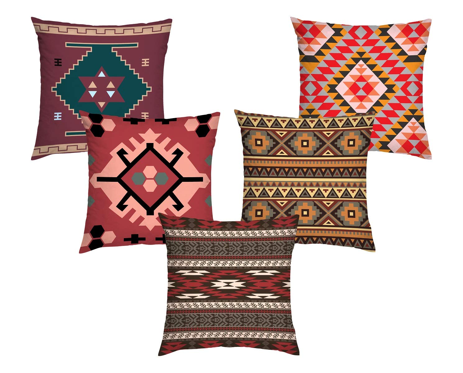 Cushion Cover: Jute 150 TC Cushion Cover (Multicolour_24"x24")