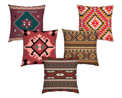 Cushion Cover: Jute 150 TC Cushion Cover (Multicolour_24"x24")