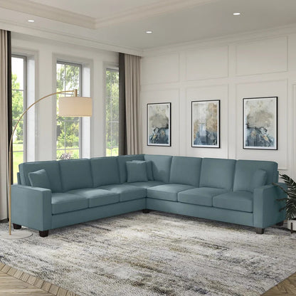 7 Seater Sofa Set: 111.02" Wide Symmetrical Corner Sectional Sofa Set