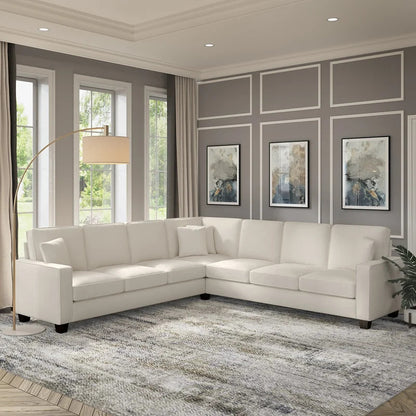7 Seater Sofa Set: 111.02" Wide Symmetrical Corner Sectional Sofa Set