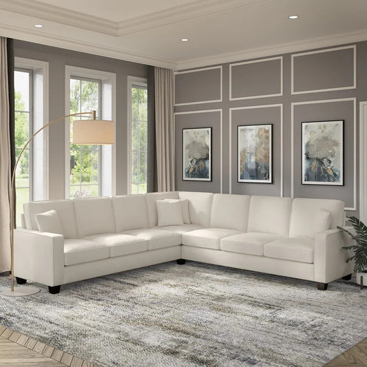 7 Seater Sofa Set: 111.02" Wide Symmetrical Corner Sectional Sofa Set