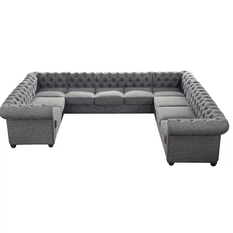 7 Seater Sofa Set : 135" Wide Linen Right Hand