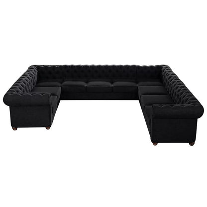 7 Seater Sofa Set : 135" Wide Linen Right Hand