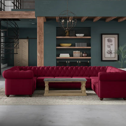 7 Seater Sofa Set : 135" Wide Linen Right Hand